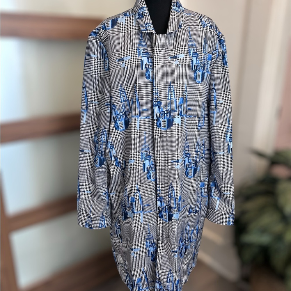 Men’s Alfani Black and Blue Houndstooth Jacket. Size XL